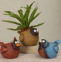 7.8&quot;L Resin Bird Planter