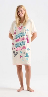 Snow Much To Do Women&#39;s Sleep Shirts - O/S Peach Taffy