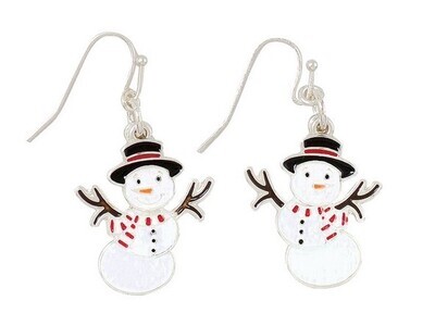 Moveable Snowmen Earrings