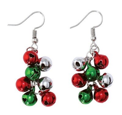 Linked Holiday Bell Drops Earrings