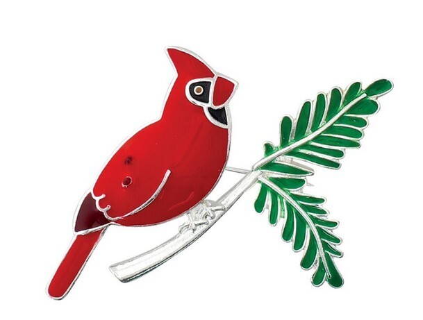 Cardinal on Branch Pin