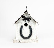 Huntington Horseshoe White Birdhouse