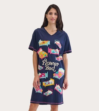 Flower Bed Women&#39;s Sleep Shirts - O/S Navy Blazer