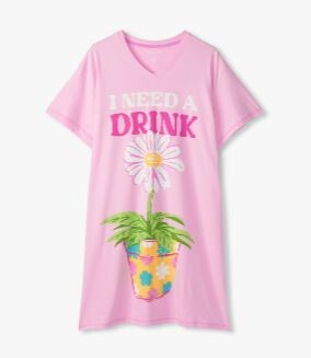 I Need A Drink  Women's Sleep Shirts - O/S Pink