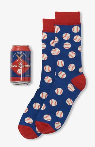 Bases Loaded Men&#39;s Beer Can Sock O/S