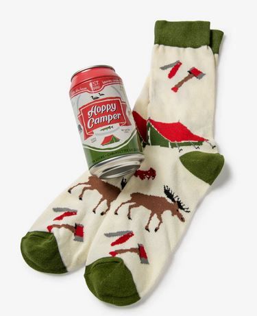 Hoppy Camper Men&#39;s Beer Can Sock O/S