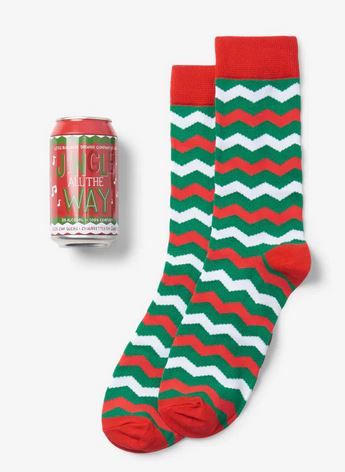 Jingle All The Way Men&#39;s Beer Can Sock O/S