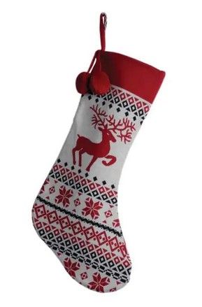 100% Cotton Knitted Stocking Antlers