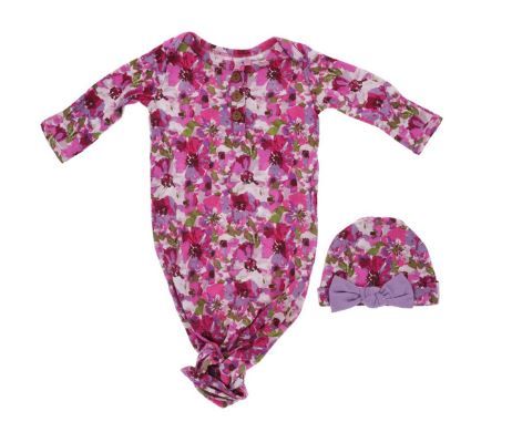 Children Polly Infant Gown and Beanie Set