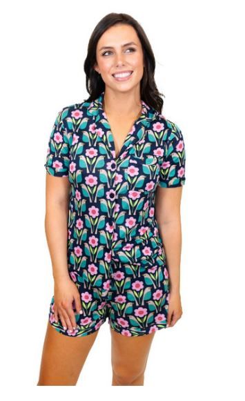 Birdie Pajama Set, 100% Bamboo Jersey-L