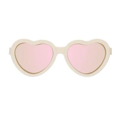 Babiators Polarized Hearts Sweet Cream Rose Gold Mirrored Lens