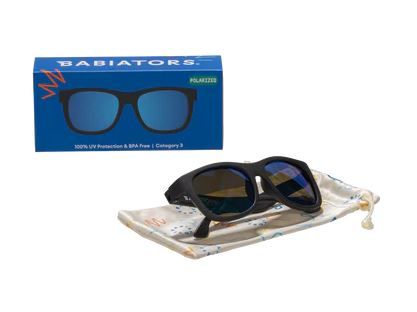 Babiators Polarized Navigator Jet Black Cobalt Mirrored Lens