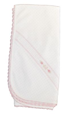 Rosebud Dots Girl Smocked Blanket
