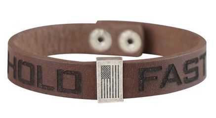 Flag Snap Brown Bracelet - Hold Fast