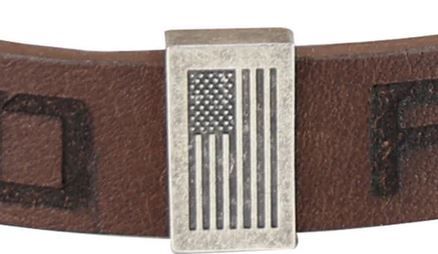 Flag Snap Brown Bracelet - Hold Fast