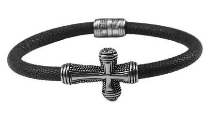 Textured Cross Bracelet - Kerusso
