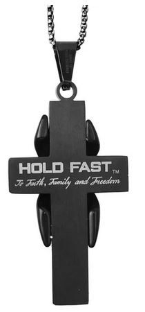 Wrapped Flag Cross Necklace - Hold Fast