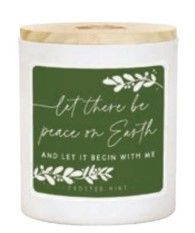 Classic Christmas Candle CDLB07, Style: Peace On Earth (Frosted Mint)