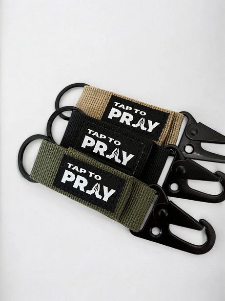 Versible Tap to Pray Black Tactical Keychain