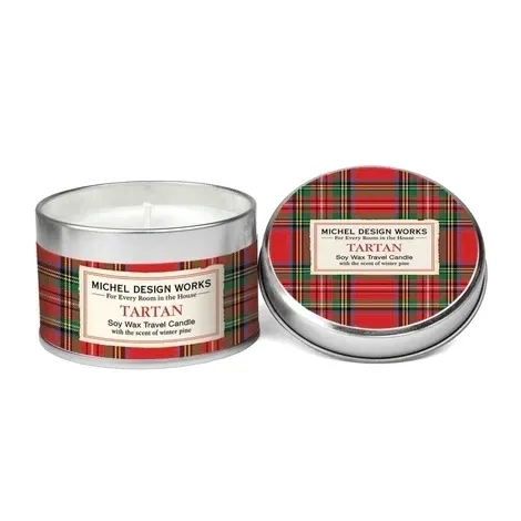 Tartan Soy Wax Travel Candle 4oz