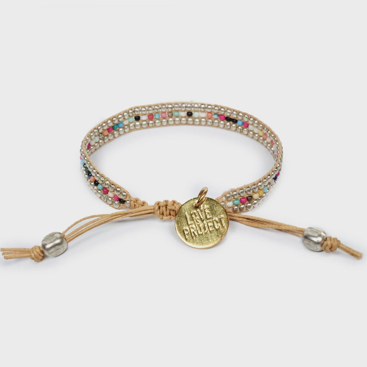 Skinny Silver Darjeeling Bracelets, Color: Rainbow