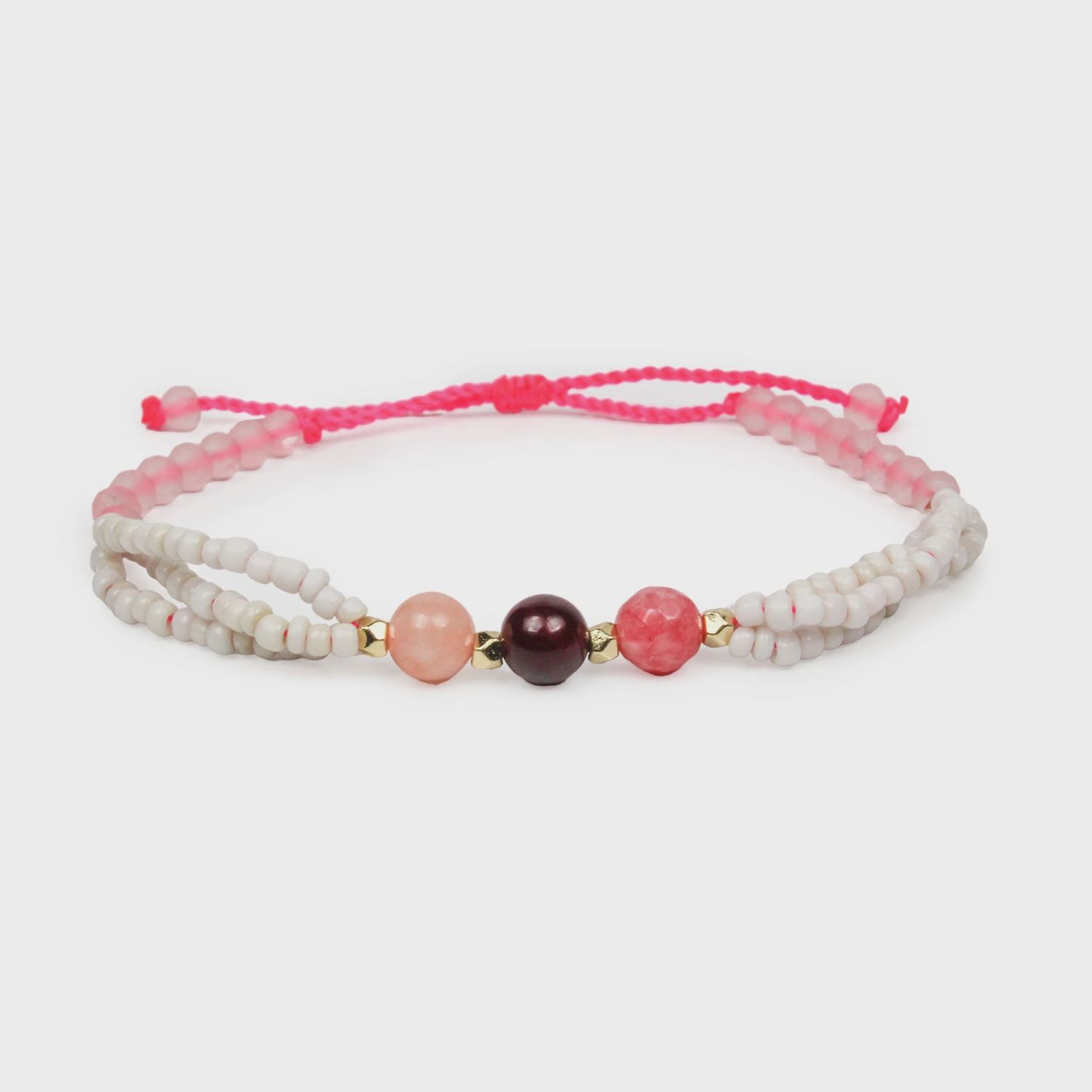 Third Eye Beaded Bracelets, Color: Pink