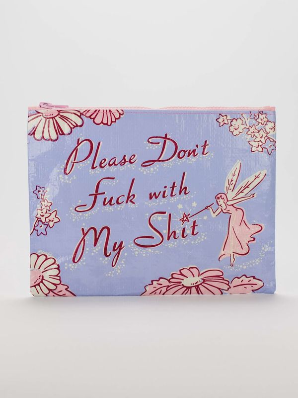 Zipper Pouch Blue Q