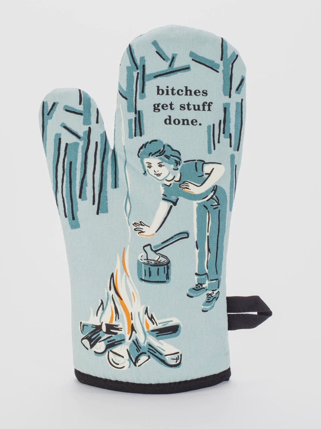 Oven Mitt Blue Q