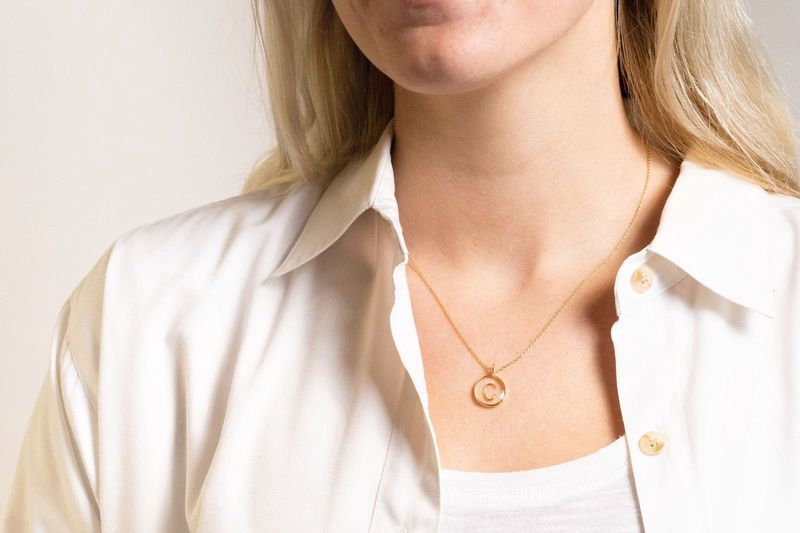 Classic Clear Initial Necklace