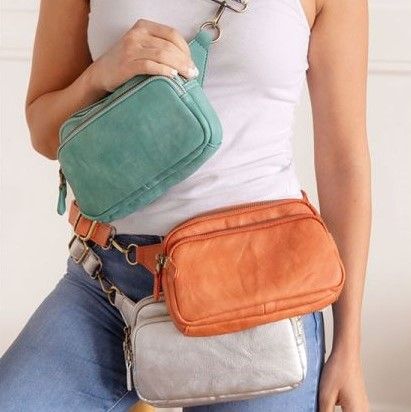 Kylie Double Zip Sling Belt Bag