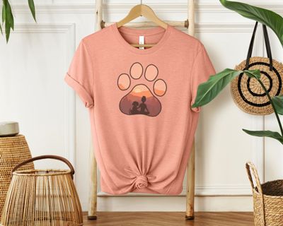 Dog Paw Unisex Cotton Blend Tee