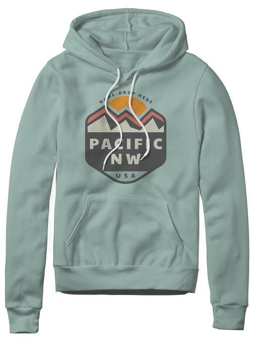 Pacific NW USA Pullover Hood