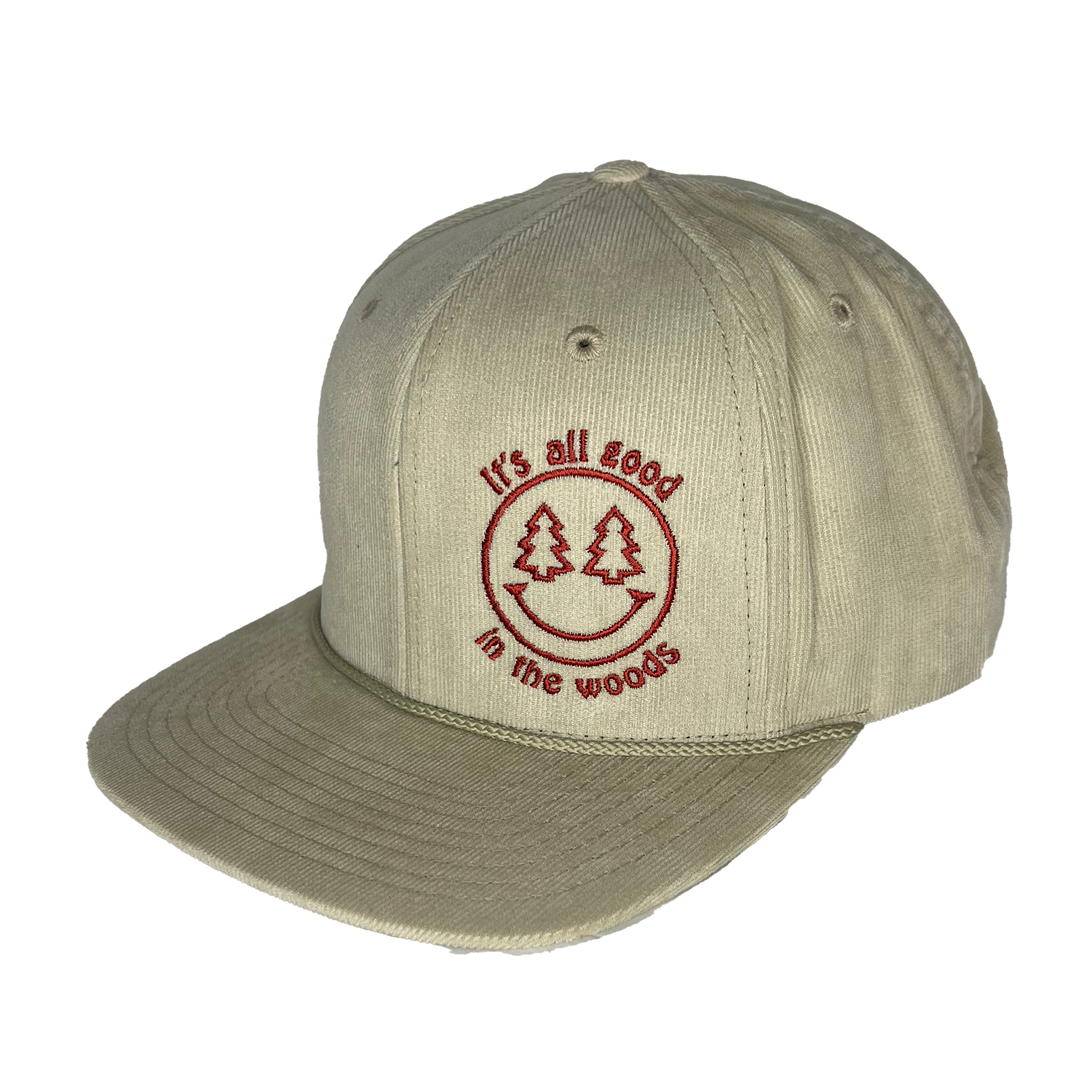 Tree Smile Corduroy Trucker Hat