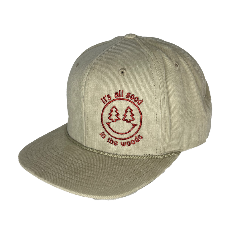 Tree Smile Corduroy Trucker Hat