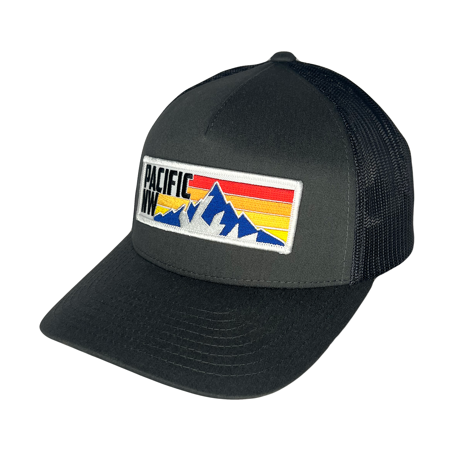 Pacific NW Stripes Patch Curved Bill Trucker