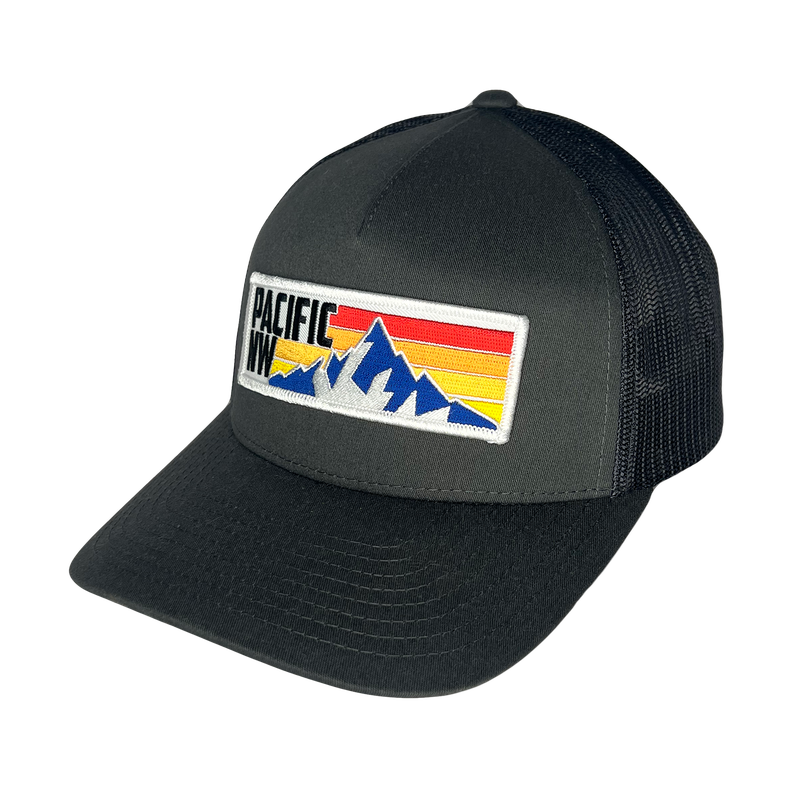 Pacific NW Stripes Patch Curved Bill Trucker