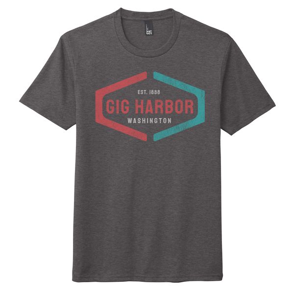 Vintage Red Aqua Stamp Perfect Tri Tee