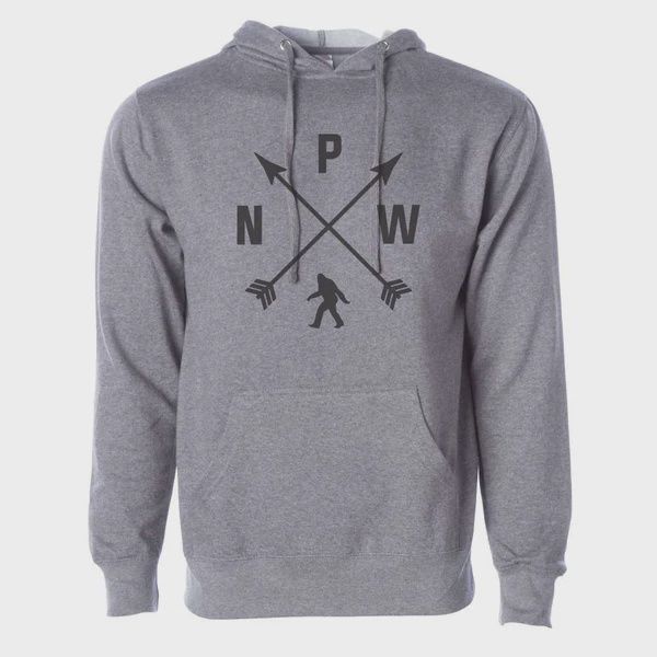 Sasquatch Arrows  Pullover Hoodie Gunmetal
