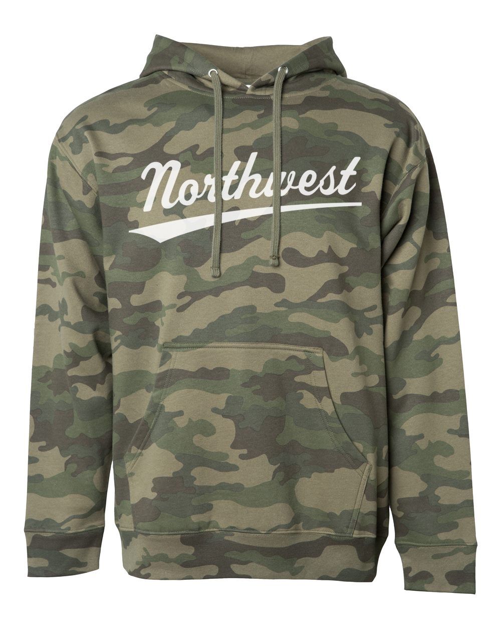Athletic Script Avenue Northwest Oversized Hood, Color: Camo, Size: XSmall