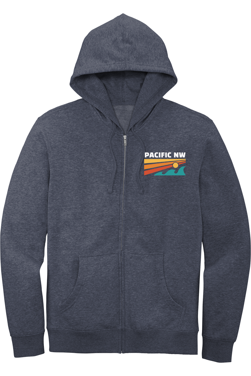 Sky Wave Soft Fleece Zip Up Sweatshirt