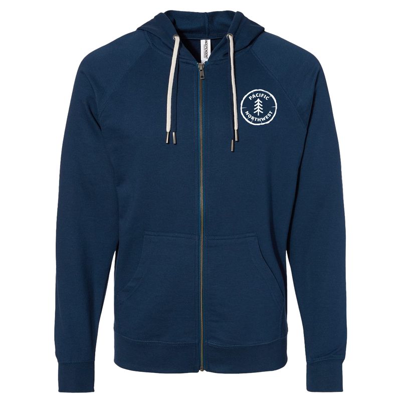 Pacific Northwest Tree Ring Zip-Up Hoodie