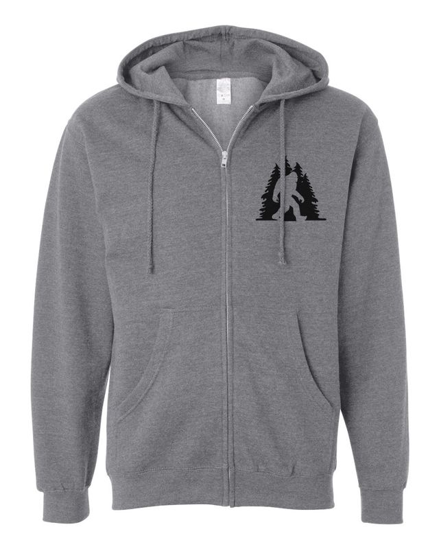 Sasquatch in Trees  Zip-Up Hoodie