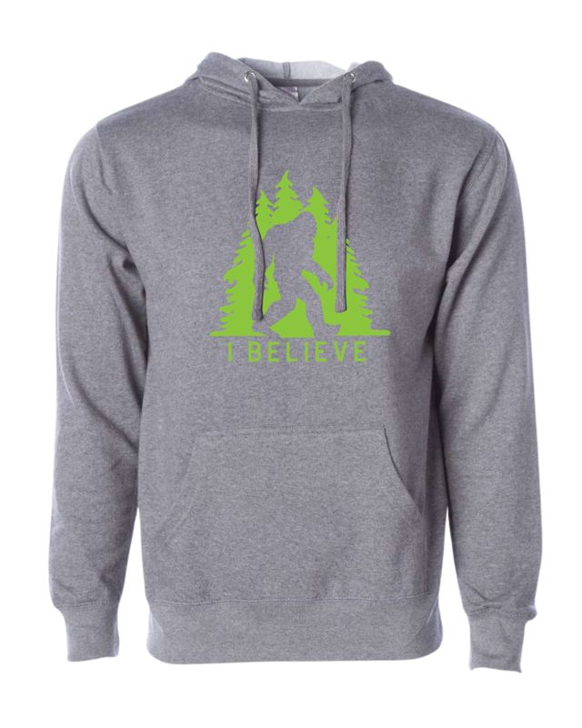 Sasquatch in Trees  I Believe Pullover Hoodie
