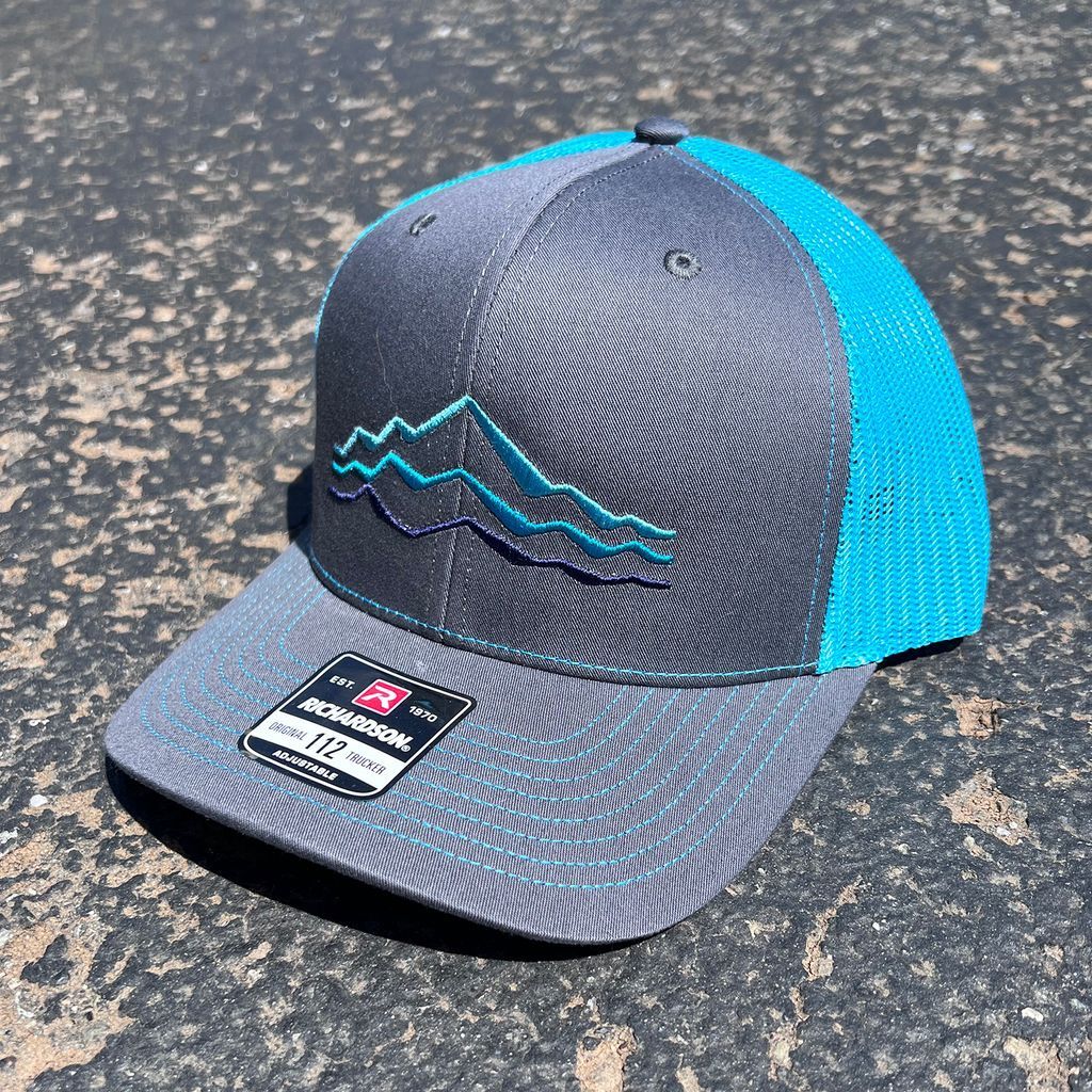 Simple Mountains Multi-Color Curved Bill Trucker