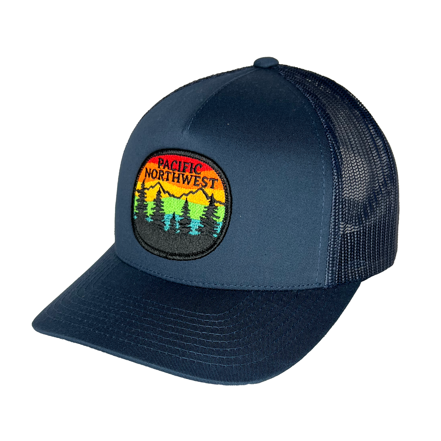 Rainbow Sky PNW Patch  Curved Bill Trucker