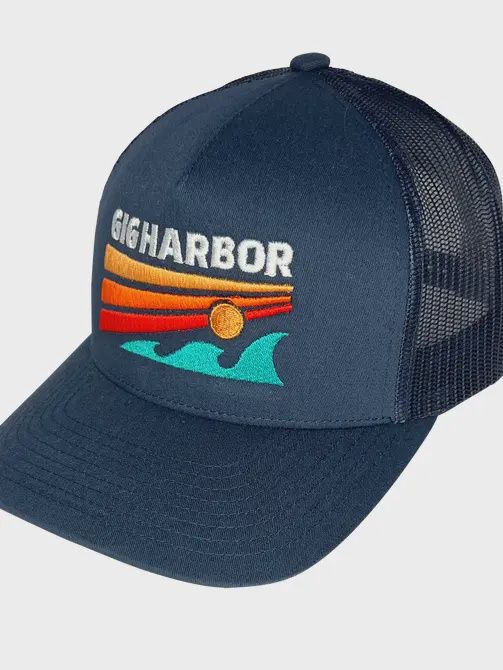 Sky Wave Trucker Cap, Color: Navy, City: Gig Harbor