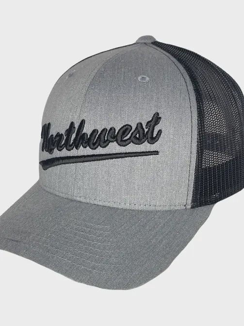 Northwest Puff Letters Curved Bill Trucker Hat