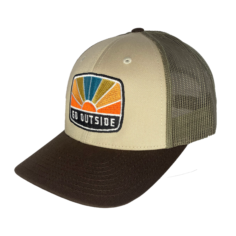 Go Outside Sun Rays Curved Bill Trucker