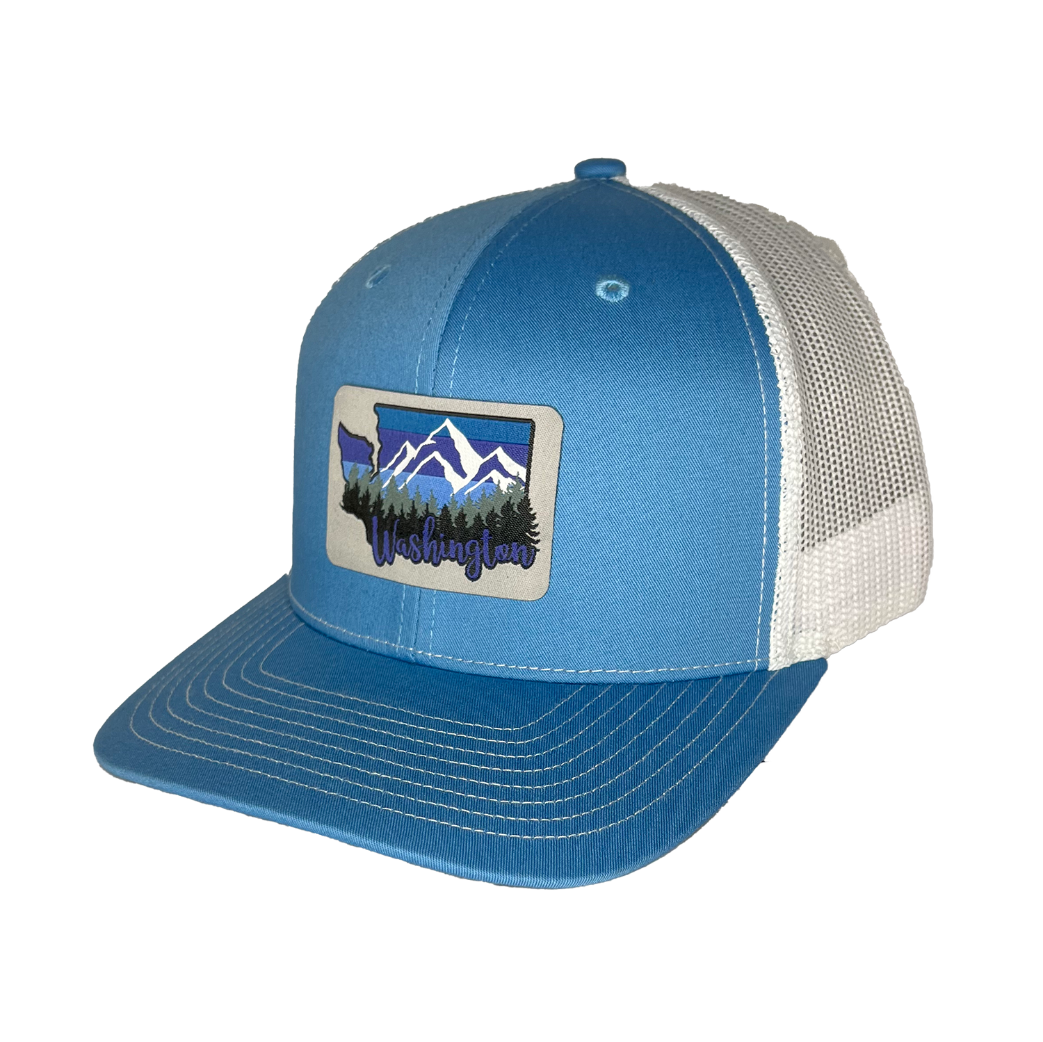 Washington State Patch Curved Bill Trucker