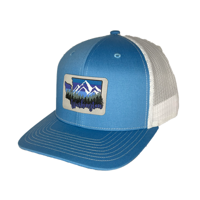 Washington State Patch Curved Bill Trucker